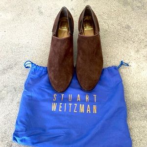 Stuart Weitzman Brown Suede Booties